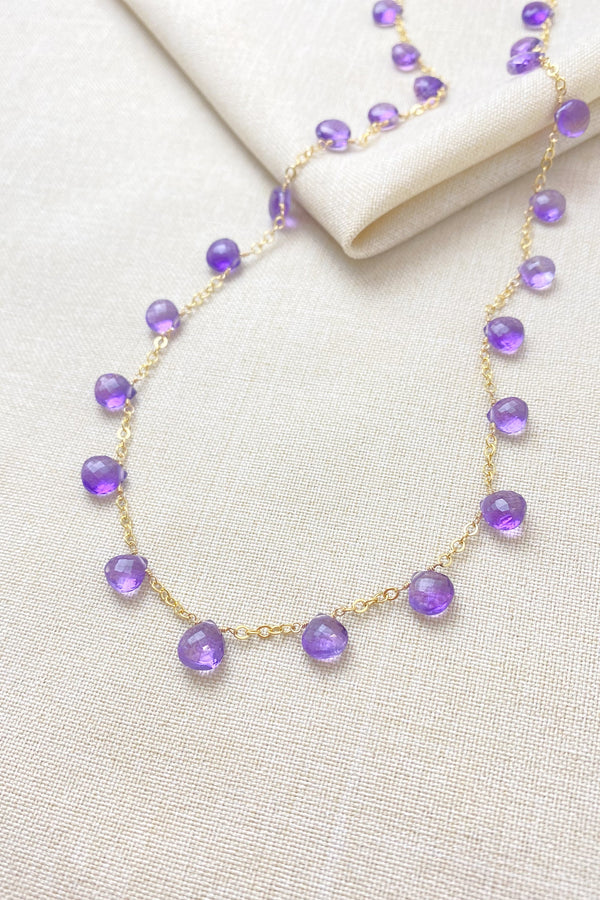 Amethyst Briolette Necklace - Marshcreekjewelry