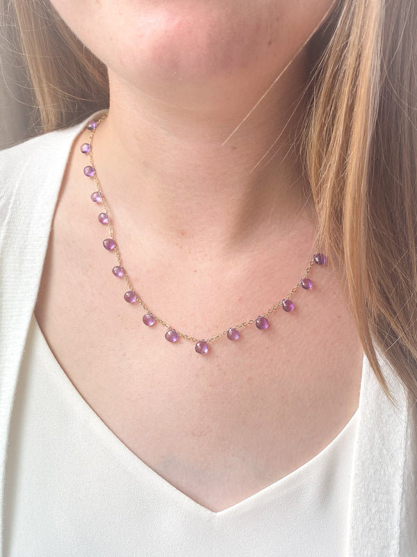 Amethyst Briolette Necklace - Marshcreekjewelry