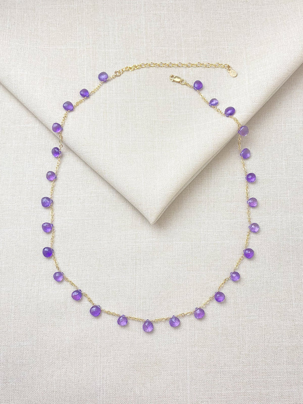 Amethyst Briolette Necklace - Marshcreekjewelry