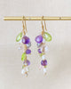 Amethyst Peridot and Pearl Cluster Earrings - Marshcreekjewelry