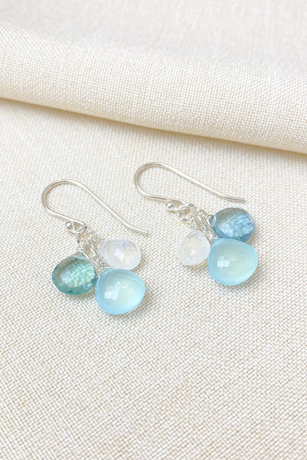 Aqua Gemstone Briolette Earrings - Marshcreekjewelry