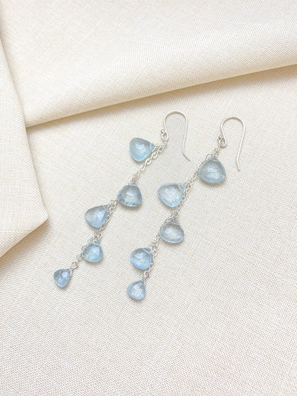 Aquamarine Drop Earrings - Marshcreekjewelry