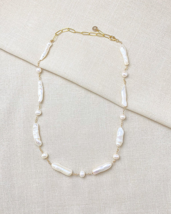 Biwa Pearl Necklace - Marshcreekjewelry