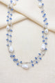 Blue Kyanite Necklace with Pearls - Marshcreekjewelry