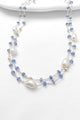 Blue Kyanite Necklace with Pearls - Marshcreekjewelry