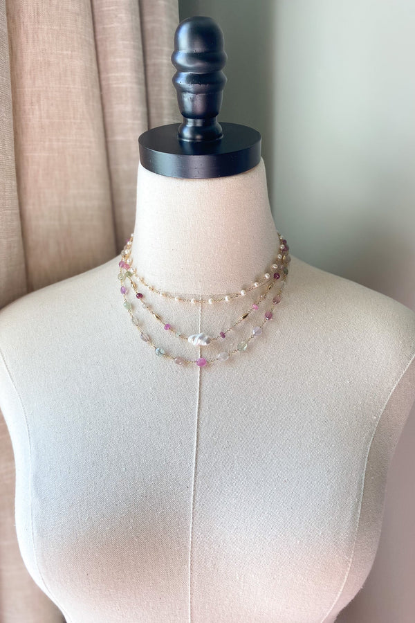 Delicate Pearl Necklace in Gold - Marshcreekjewelry