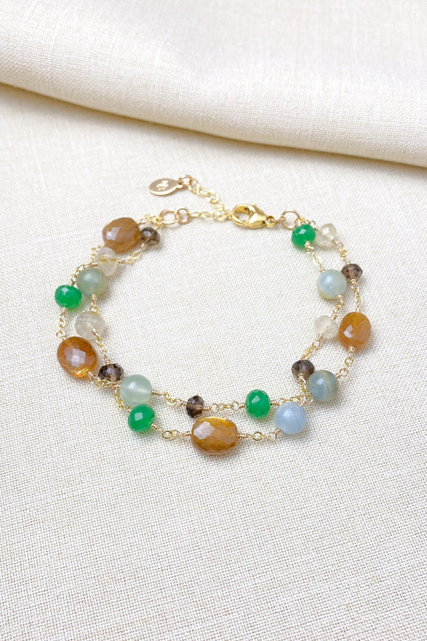 Earthy Stone Bracelet in Gold Fill - Marshcreekjewelry