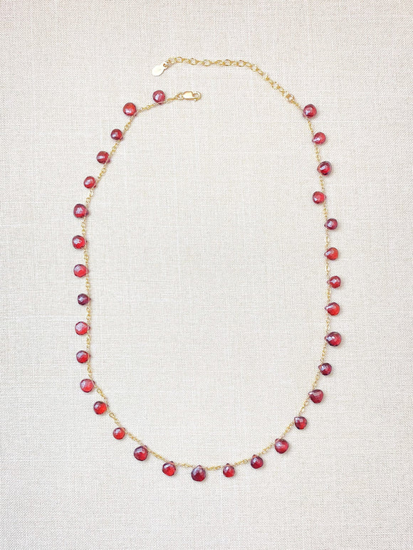 Garnet Necklace in Gold Fill - Marshcreekjewelry