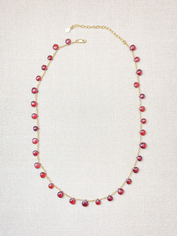 Garnet Necklace in Gold Fill - Marshcreekjewelry