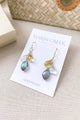 Labradorite Earrings with Citrine and Prehnite - Marshcreekjewelry