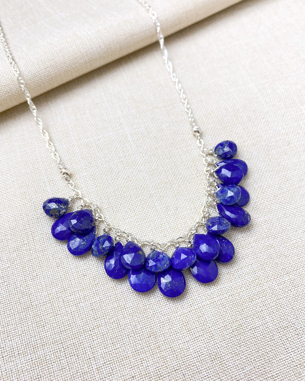 Lapis Lazuli Cluster Necklace - Marshcreekjewelry