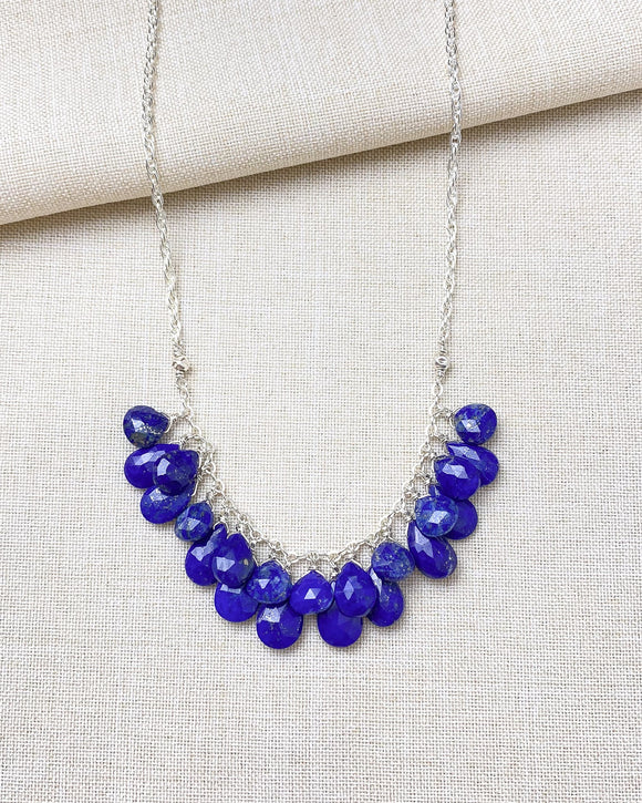 Lapis Lazuli Cluster Necklace - Marshcreekjewelry