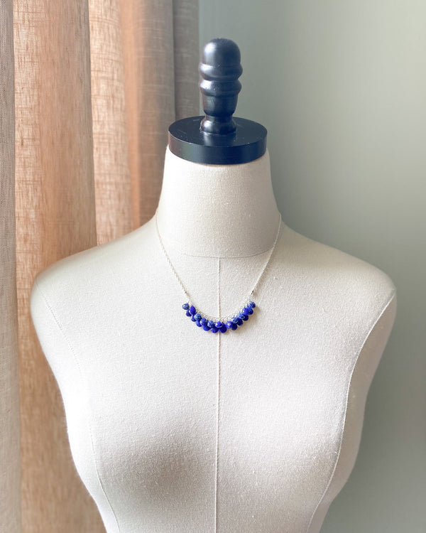 Lapis Lazuli Cluster Necklace - Marshcreekjewelry