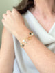 Layered Gold Bracelet with Green and Golden Gemstones - Marshcreekjewelry