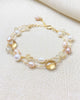 Layered Pale Gemstone and Pearl Bracelet - Marshcreekjewelry