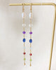 Long Linear Semiprecious Gemstone Earrings - Marshcreekjewelry