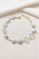 Multi Gemstone Bracelet with Rose Quartz and Pearls - Marshcreekjewelry