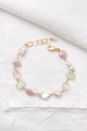 Multi Gemstone Bracelet with Rose Quartz and Pearls - Marshcreekjewelry