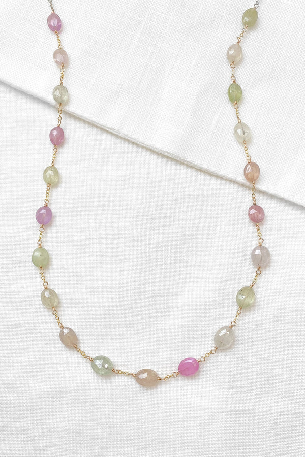 Multicolor Sapphire Necklace - Marshcreekjewelry