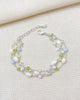 Pale Blue and Green Layered Gemstone Bracelet - Marshcreekjewelry