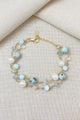 Pale Mint Green Layered Bracelet in Gold - Marshcreekjewelry