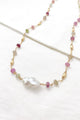 Pearl and Multi Sapphire Necklace - Marshcreekjewelry