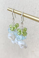 Pearl Drop Earrings with Blue Topaz and Peridot - Marshcreekjewelry