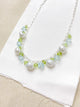 Pearl Necklace with Blue Topaz and Peridot - Marshcreekjewelry