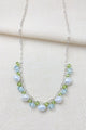 Pearl Necklace with Blue Topaz and Peridot - Marshcreekjewelry