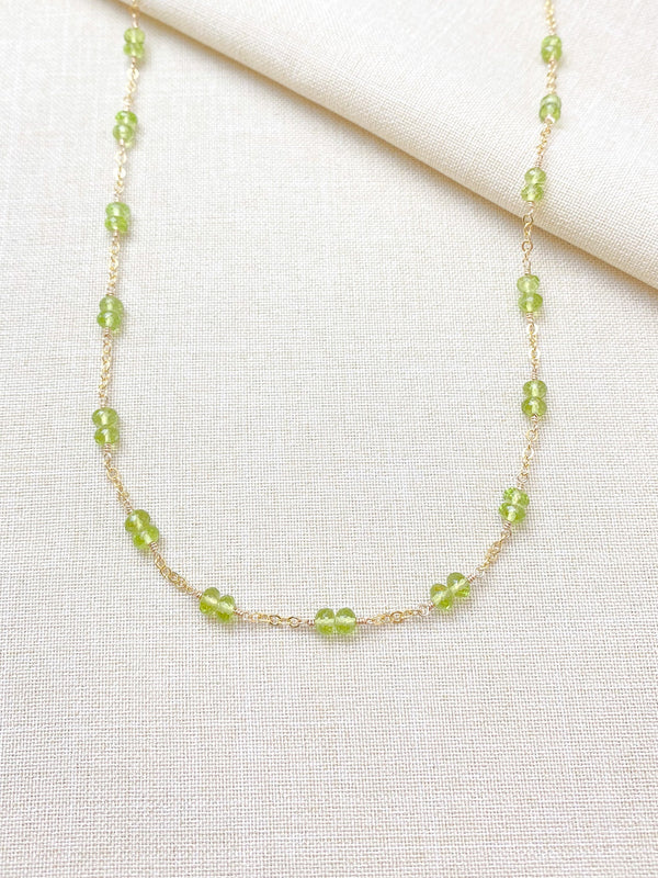 Peridot Necklace in Gold Fill - Marshcreekjewelry