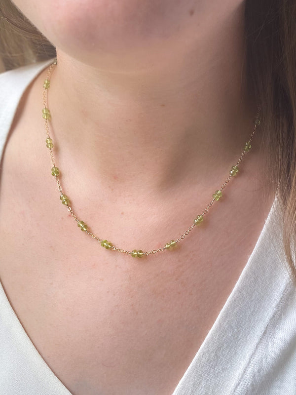 Peridot Necklace in Gold Fill - Marshcreekjewelry