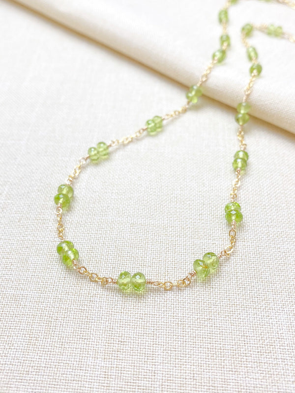 Peridot Necklace in Gold Fill - Marshcreekjewelry