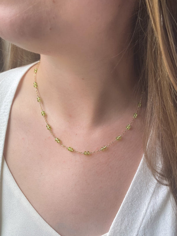 Peridot Necklace in Gold Fill - Marshcreekjewelry