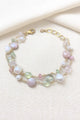 Pink and Green Gemstone Bracelet - Marshcreekjewelry