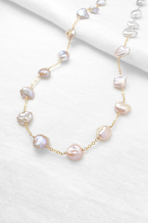 Pink Keshi Pearl Necklace - Marshcreekjewelry