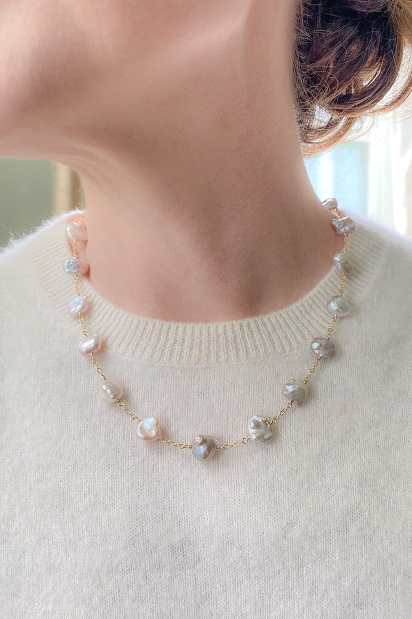 Pink Keshi Pearl Necklace - Marshcreekjewelry