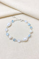 Sky Blue Gemstone and Pearl Bracelet - Marshcreekjewelry