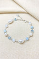 Sky Blue Gemstone and Pearl Bracelet - Marshcreekjewelry