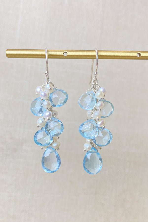 Something Blue Earrings for Brides - Marshcreekjewelry