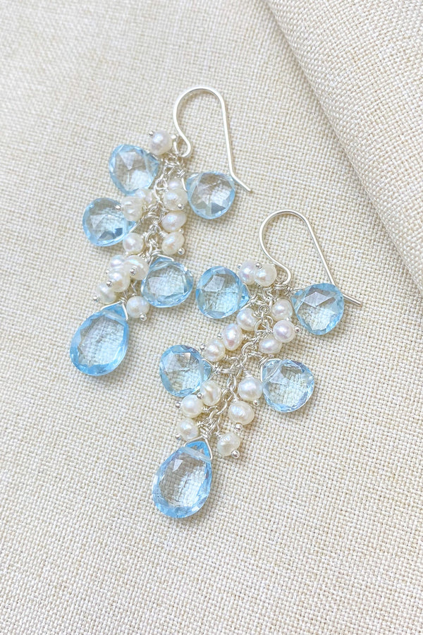 Something Blue Earrings for Brides - Marshcreekjewelry