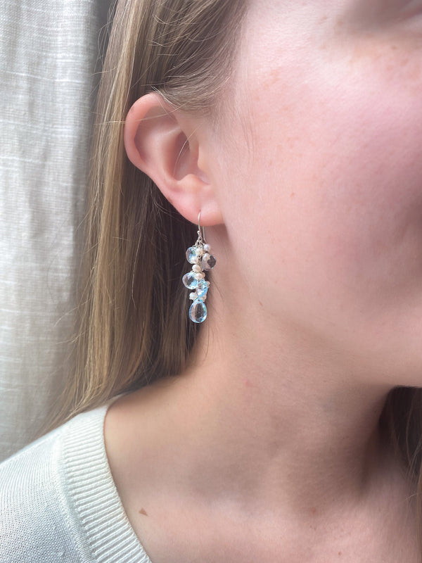 Something Blue Earrings for Brides - Marshcreekjewelry