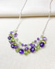 Amethyst and Peridot Cluster Necklace - Marshcreekjewelry