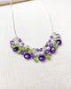 Amethyst and Peridot Cluster Necklace - Marshcreekjewelry