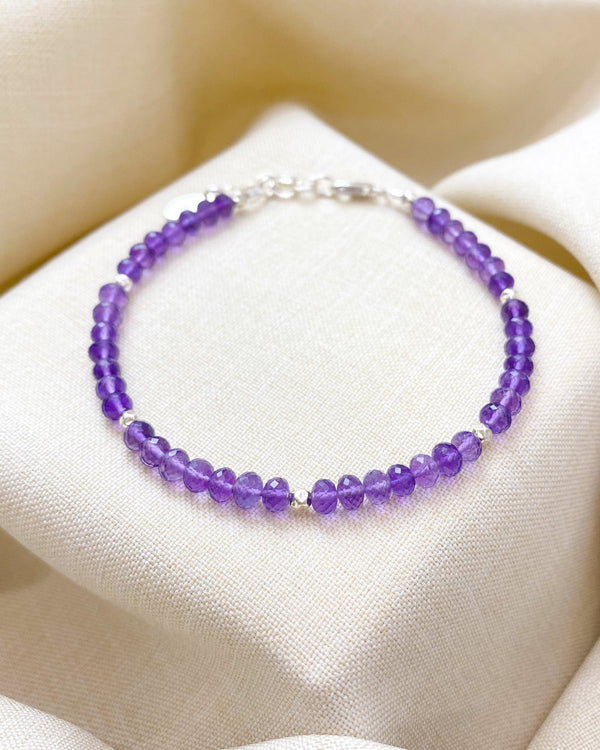 Amethyst Beaded Bracelet - Marshcreekjewelry