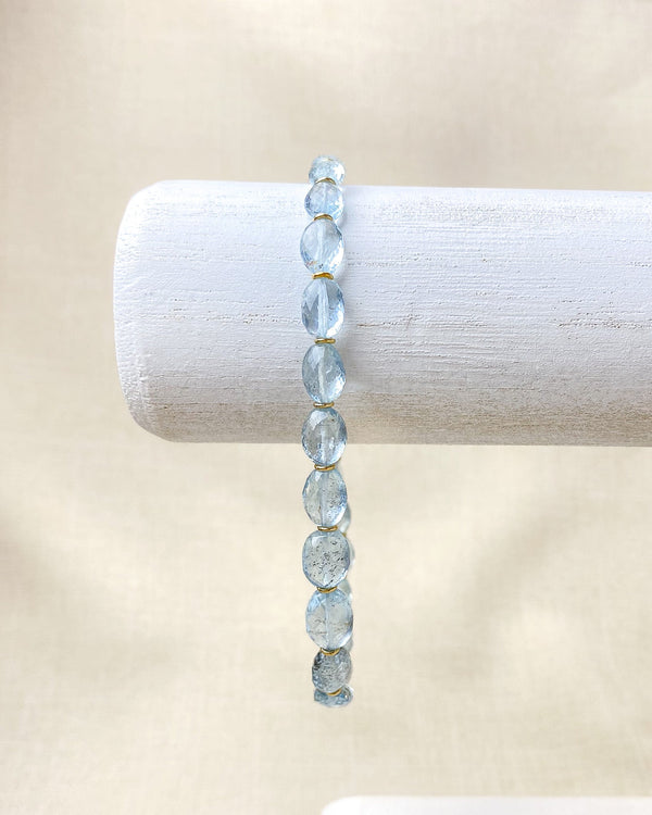 Aquamarine Beaded Bracelet - Marshcreekjewelry