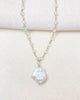 Baroque Pearl and Aquamarine Necklace - Marshcreekjewelry