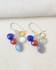 Colorful Multi Gemstone Drop Earrings - Marshcreekjewelry