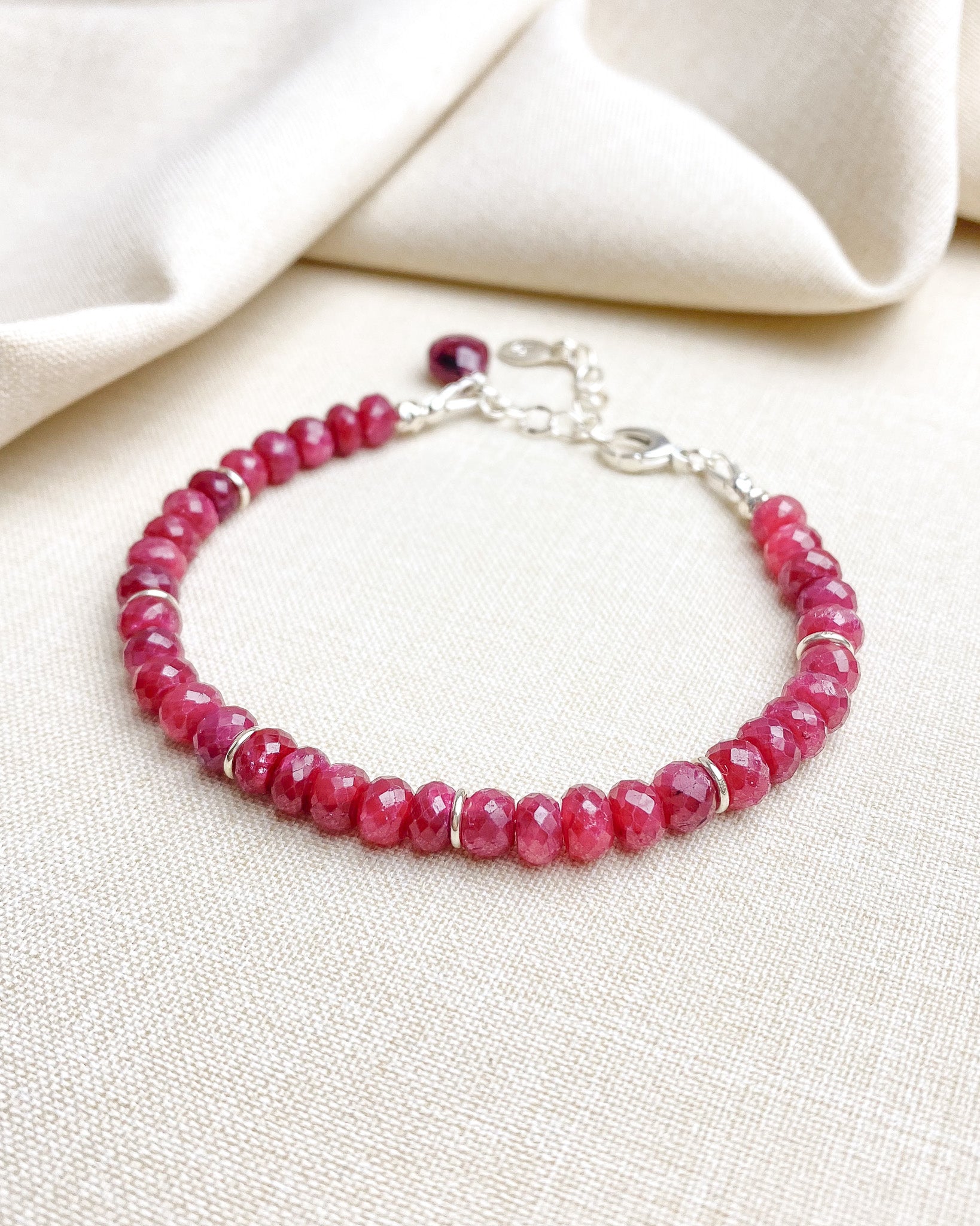 Ruby deals bead bracelet