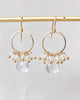 Crystal Quartz and Pearl Cluster Earrings - Marshcreekjewelry