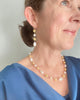 Festive Pearl and Gold Bead Drop Earrings - Marshcreekjewelry